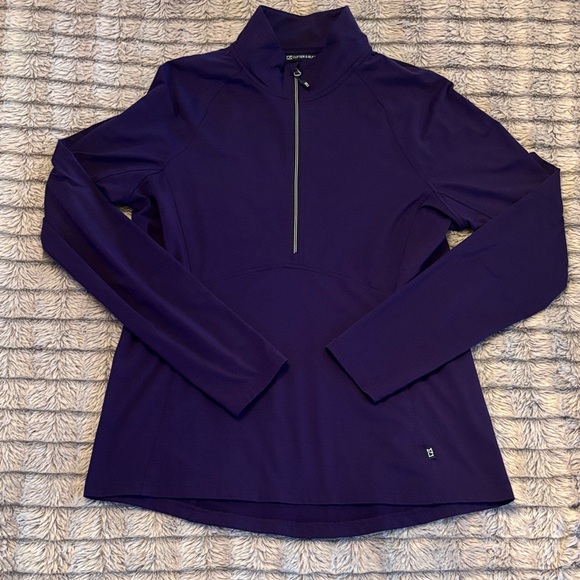 Cutter & Buck Adapt Recycled Half Zip Pullover size small college purple - Picture 6 of 9